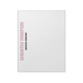 シックモダンピンク、ホワイト、ブラック ノートパッド (回転)