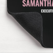 シックモダンピンク、ホワイト、ブラック マウスパッド (コーナー)