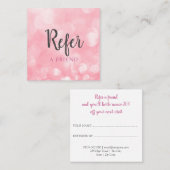 シックモダンピンク《写真》ぼけ味 紹介カード (正面/裏面)