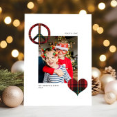 シックモダンピース&ラブレッドタータンチェック1写真 シーズンカード