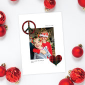 シックモダンピース&ラブレッドタータンチェック1写真 シーズンカード