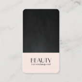 シックモダンピ淡い色のックテクスチャブラック美しいヘア 名刺 (正面)