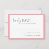 シックモダンピ結婚ンク 出欠カード (正面)