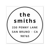 シックモダンファはっきりしたミリ名循環住所 セルフインキングスタンプ (デザイン)