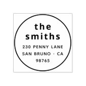 シックモダンファはっきりしたミリ名循環住所 ラバースタンプ (インプリント)