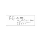 シックモダンファミリーホリデーカードエンベロープ セルフインキングスタンプ (デザイン)