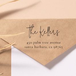 シックモダンファミリー名&ホームアドレス ラバースタンプ