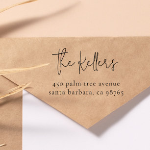 シックモダンファミリー名&ホームアドレス ラバースタンプ