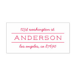 シックモダンファミリ名スクリプト差出人住所 セルフインキングスタンプ