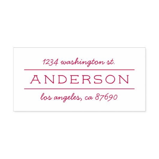 シックモダンファミリ名スクリプト差出人住所 セルフインキングスタンプ (デザイン)