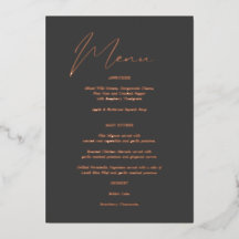 シックモダンフォイルのグレーメニュー