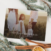 シックモダンフォトオーバーレイクリスマス シーズンカード
