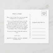 シックモダンフォトオーバーレイ家族ニュースのクリスマス シーズンポストカード (裏面)