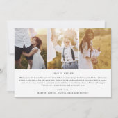 シックモダンフォトコラージュのクリスマスニュースレター シーズンカード (裏面)