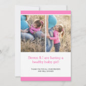 シックモダンフォトコラージュ妊娠のお知らせ 案内状 (正面)