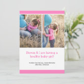 シックモダンフォトコラージュ妊娠のお知らせ 案内状 (スタンド正面)