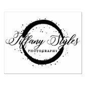 シックモダンフォトスタジオ会社ロゴカスタム ラバースタンプ (インプリント)