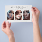 シックモダンフォトトリオメイクアップアーティスト チラシ (ハンドル)