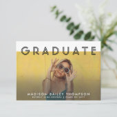 シックモダンフォトバーチャル卒業 招待状 (スタンド正面)