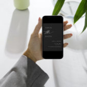 シックモダンフォトブラック&ホワイト結婚ズ セーブザデート