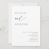 シックモダンフォトブラック&ホワイト結婚ズ 招待状 (正面)