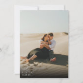 シックモダンフォトブラック&ホワイト結婚ズ 招待状 (裏面)