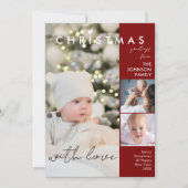 シックモダンフォトマガジンのカバークリスマス シーズンカード (正面)