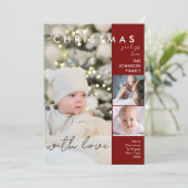 シックモダンフォトマガジンのカバークリスマス シーズンカード (スタンド正面)