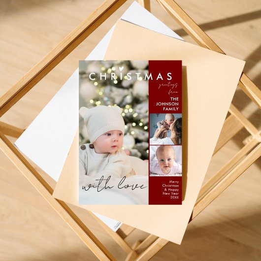 シックモダンフォトマガジンのカバークリスマス シーズンカード