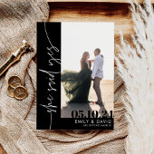 シックモダンフォトモノクロ セーブザデート