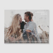 シックモダンフォトロング日付日付マグネットを保存2 (正面)