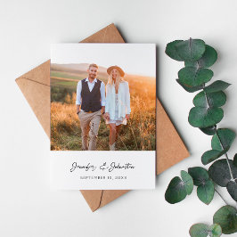 シックモダンフォトヴェルティW日付V2を保存 招待状