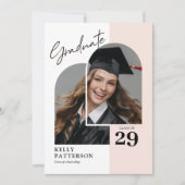 シックモダンフォト卒業パーティー招待状 招待状 (正面)