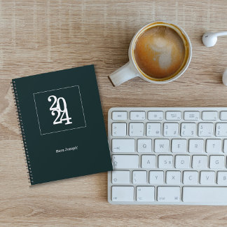 シックモダンフォレストグリーンウィークリー プランナー手帳