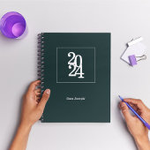 シックモダンフォレストグリーンウィークリー プランナー手帳