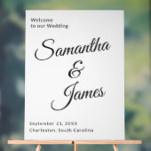 シックモダンフォントウェルカムトレンディーカップル アクリルサイン (ニュートラル)