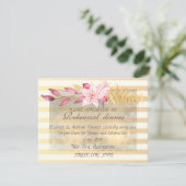 シックモダンフストライプのァーリハーサルディナー 招待状 (スタンド正面)