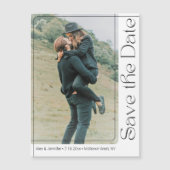 シックモダンフレーム写真を保存する日付磁石 (正面)