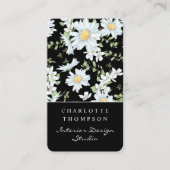 シックモダンフローラガーリードットパターンプロフェッショナル 名刺 (正面)