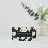 シックモダンフローラガーリードットパターンプロフェッショナル 名刺 (スタンド正面)