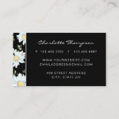 シックモダンフローラガーリードットパターンプロフェッショナル 名刺 (裏面)