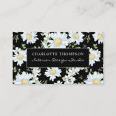 シックモダンフローラガーリードットパターンプロフェッショナル 名刺 (正面)