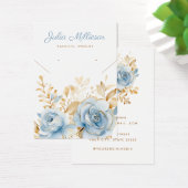 シックモダンフローラネックレスイヤリングディスプレイカード (デスク)