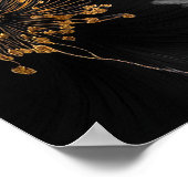 シックモダンフローラハッピーリタイアメントウェルカムサイン ポスター (角)