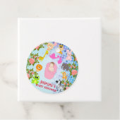 シックモダンフローラブカラフルルーボホベイビーシャワー フェイバータグ (インサイチュ)