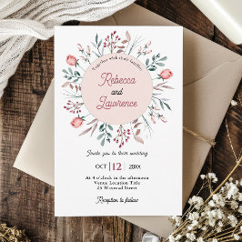 シックモダンフローラメドウズ結婚式招待状 招待状