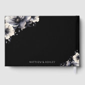シックモダンフローラ結婚白黒 ゲストブック (裏面)