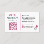 シックモダンフローラ開花水彩 名刺 (裏面)