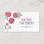 シックモダンフローラ開花水彩 名刺 (正面)