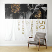シックモダンフローラ50周年記念写真背景 タペストリー (インサイチュ(横))